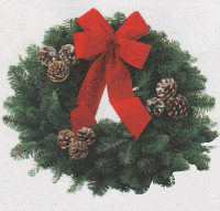 decorated wreath